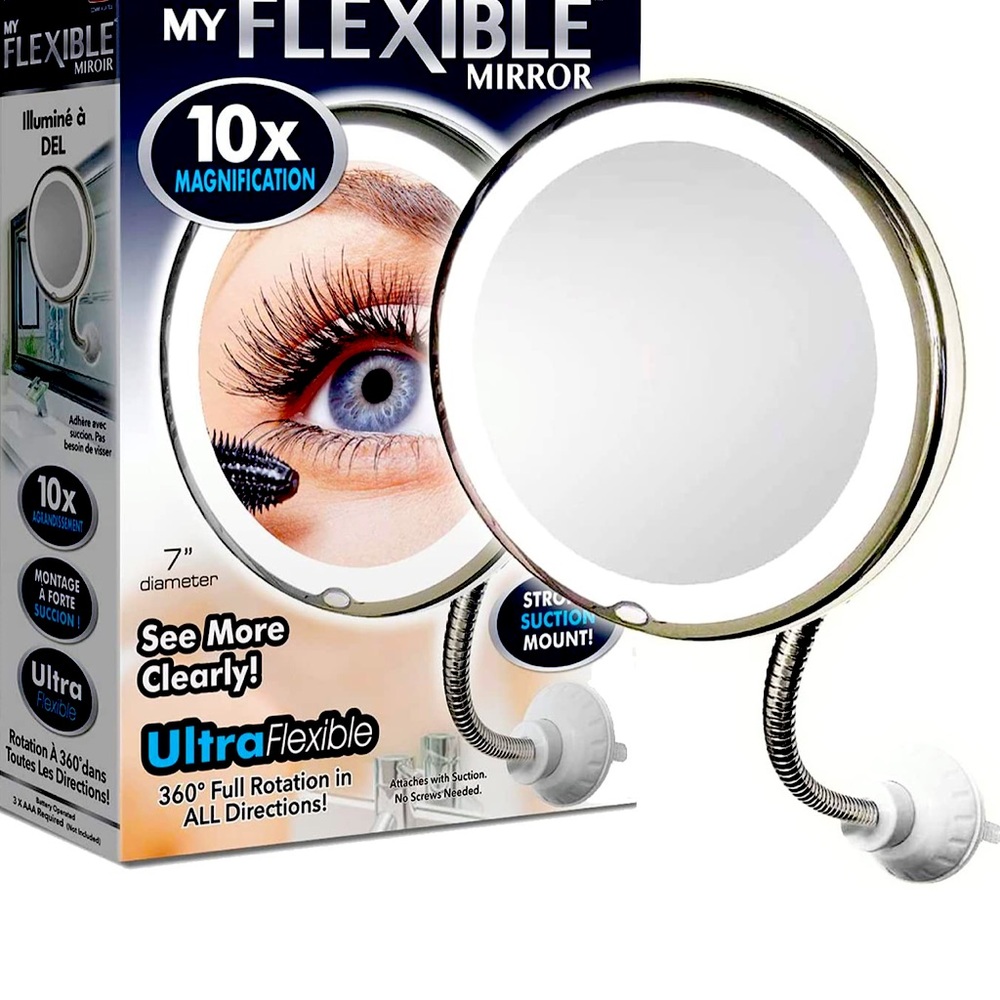 My Flexible Mirror 10x Magnification 8”. Open Box. New Item, Never been used.